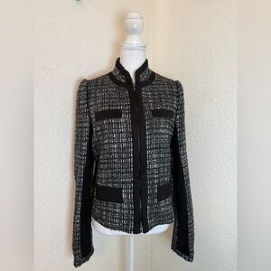 STEFANEL Tweed zip front blazer. Size 12
